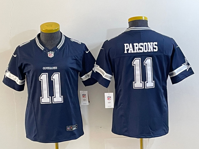 Women's Dallas Cowboys #11 Micah Parsons Navy 2023 F.U.S.E. Limited Stitched Jersey(Run Small)